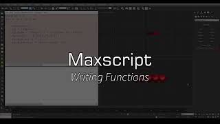 Maxscript : Functions - 1