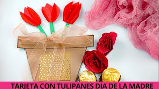 Tarjeta con tulipanes para el Día de la Madre