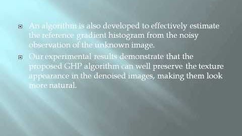 Gradient Histogram Estimation and Preservation for Texture Enhanced Image Denoising