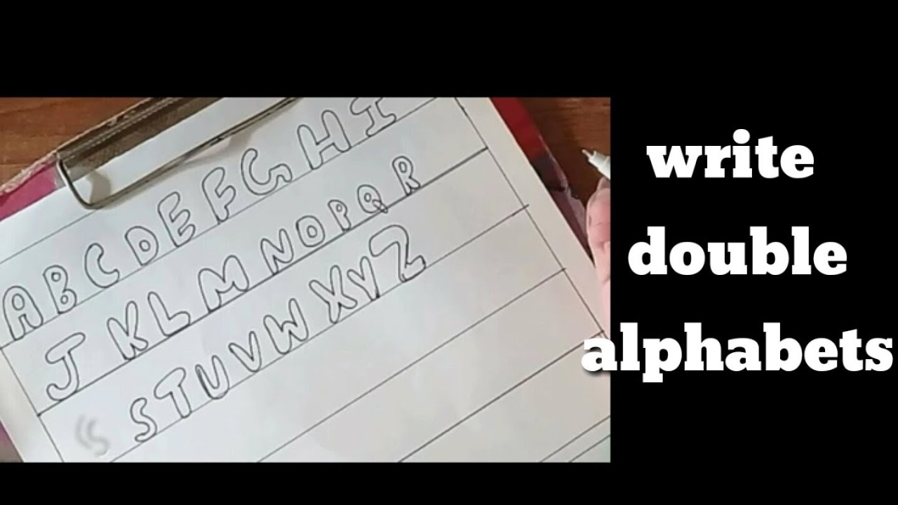 Double writing  How to write double alphabets by The stitching adept