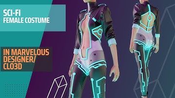 Sci-fi Female Costume in Marvelous Designer/ Clo3D tutorial guide | Design with me ❘ Part 1