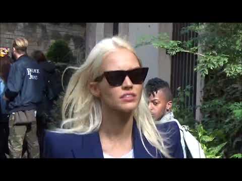 Sasha Luss @ Paris Fashion Week 30 september 2017 show Thierry Mugler