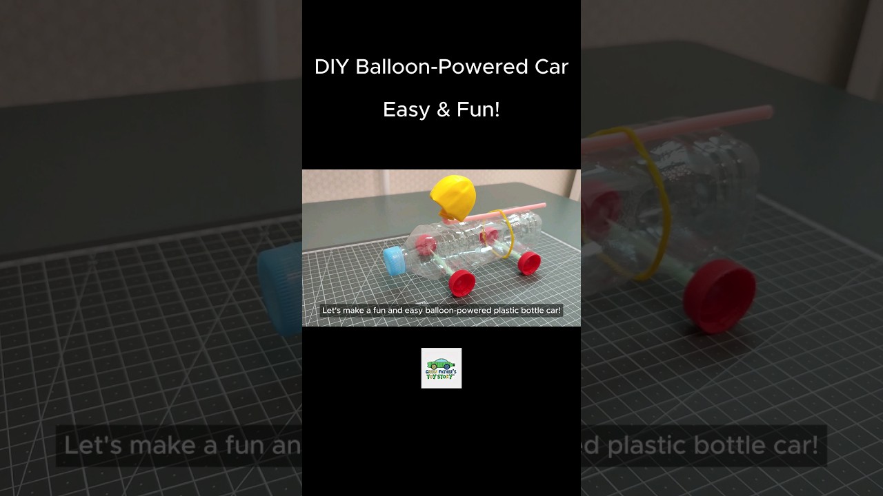 Игрушечная машинка своими руками | Как сделать игрушечную машинку, работающую на воздушном шарике...