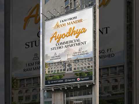 Guaranteed Rentals on Commercial Studio after possession , just 1 KM from Ram Mandir Ayodhya.