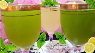 عصير الليمونبالنعناع المنعش وب3 نكهات مختلفة يرطب عليكم حر الصيفlemon juice زي الكاڤيهات يروى عطشك