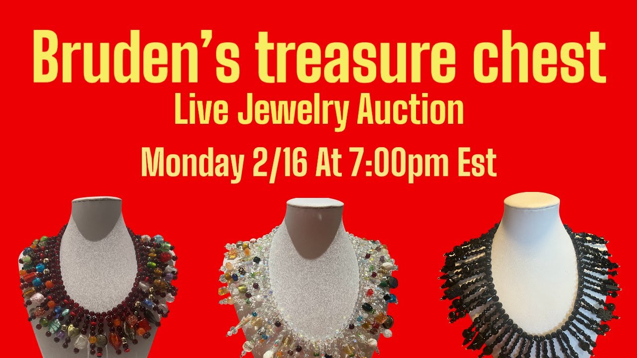 Monday 2/16 At 7:00pm est Live Jewelry Auction