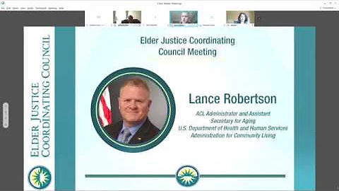 Elder Justice Coordinating Council (EJCC) Meeting | June 2020 | Part 1 of 2
