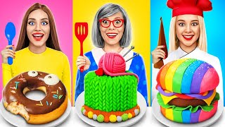 Me vs Grandma Cooking Challenge! Extreme Cake Decorating Challenge by YUMMY JELLY