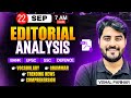 Editorial Analysis | 22 Sept 2025 | Hindu Editorial Vocab, Grammar, Comprehension | Vishal Parihar