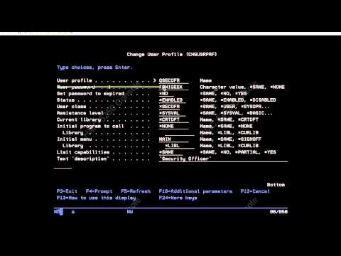 IBMi, iSeries, AS400 Tutorial - CHGUSRPRF - How to reset a users password.