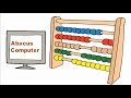 How to draw a abacus computer step by step easy drawing tutorial