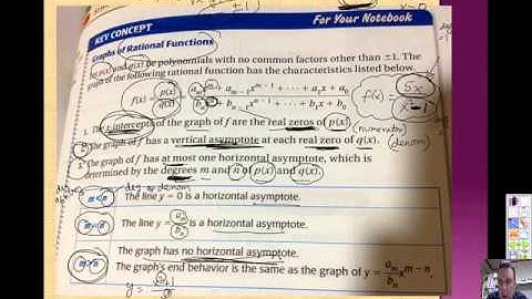 Algebra 2 Section 8-3 General Rational Functions (part 1)
