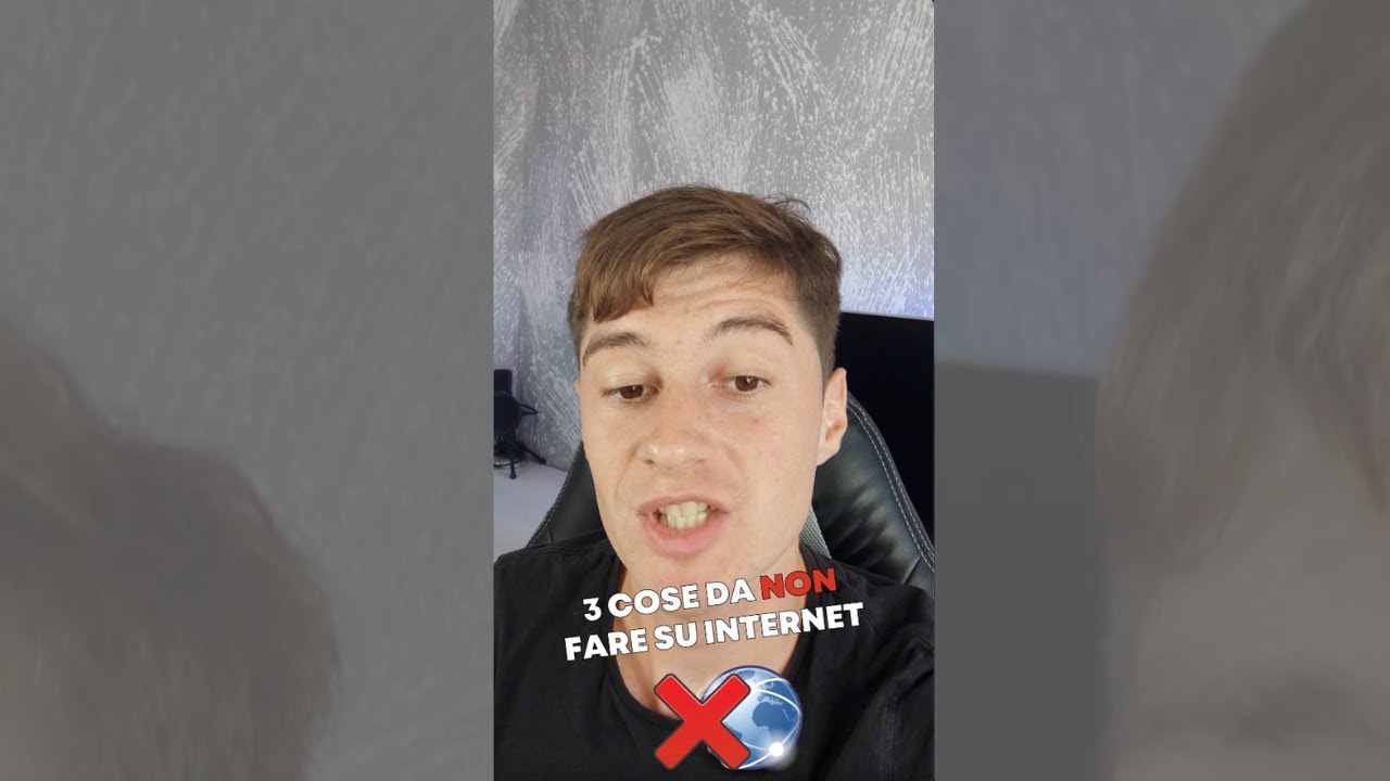 3 Cose da NON fare Mai su Internet❌