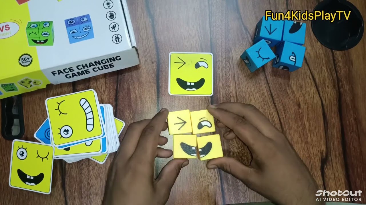Amazing Satisfying face Changing cube game, make different face using card 