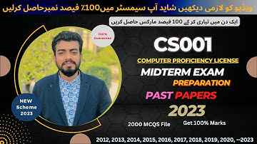 Cs001 midterm exam preparation 2024 | Chapter wise MCQS | Midterm exam Important topics 2024 |#cs001