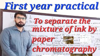 To separate the mixture of ink by paper chromatography | first year practical | important practical