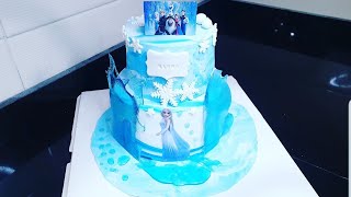 كيك ديزاين اميرة الثلج/cake design frozen