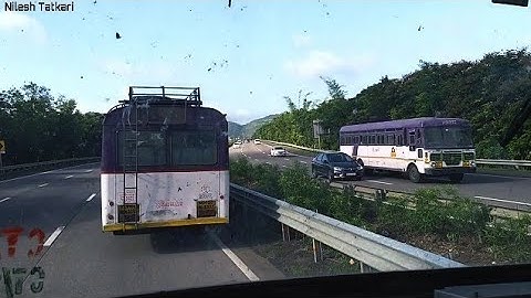 MSRTC Semi Luxury Hirkani Buses Chasing and Overtaking on Mumbai Pune Expressway