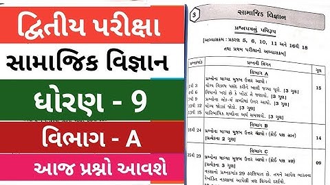 Std 9 Second Exam full Paper Solution February 2022 | dhoran 9 samajik vigyan | Social Science | SS