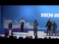 Sochi 2014 Men's medal ceremony: Hanyu, Chan, Ten 00725