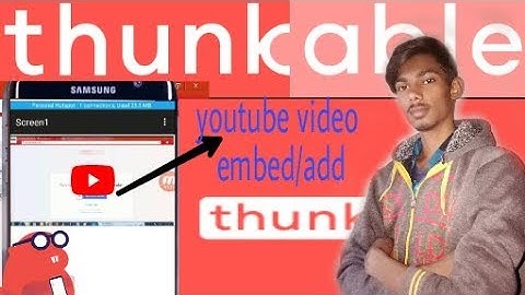 How to embed youtube video on thunkable app | youtube video add | youtube extension  | in Hindi