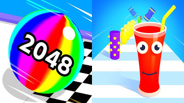Ball Run 2048 Vs Juice Run  | All Levels Gameplay (iOS, Android) | ASMR Android Games