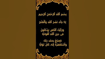 سورة النصر بصوت هادئ و جميل