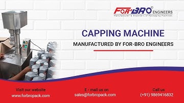 Semi automatic Capping Machine for foods and pharmaceuticals | FOR-BRO Engineers
