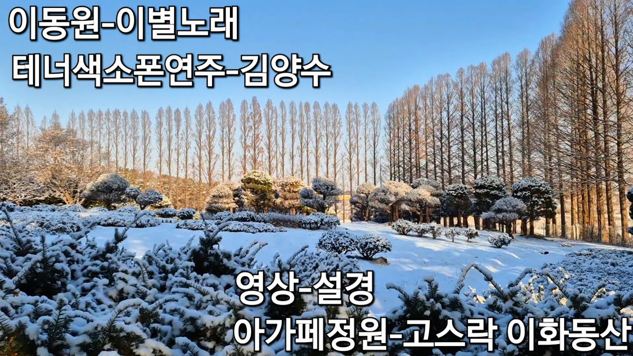 이동원-이별노래 테너색소폰연주-김양수 #아가페정원 #고스락 이화동산 #설경 영상