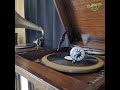 竹山 逸郎・平野 愛子 ♪愛染橋♪ 1951年 78rpm record. Paragon Model No 90 phonograph