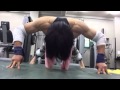 指立て伏せ（人差し指、中指、薬指　×　両手） fingerpushup
