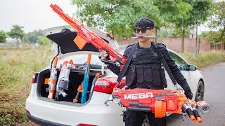 NERF WAR : S.W.A.T Warriors Nerf Guns Fight Attack Crime Group Bad Man Mask