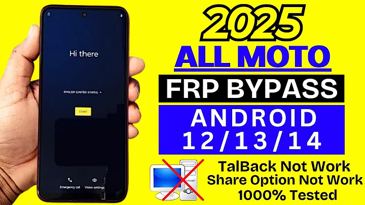 All Motorola Moto 2025 : GOOGLE/FRP BYPASS Android 12/13/14 - NO TalkBack / NO Share Option / NO PC