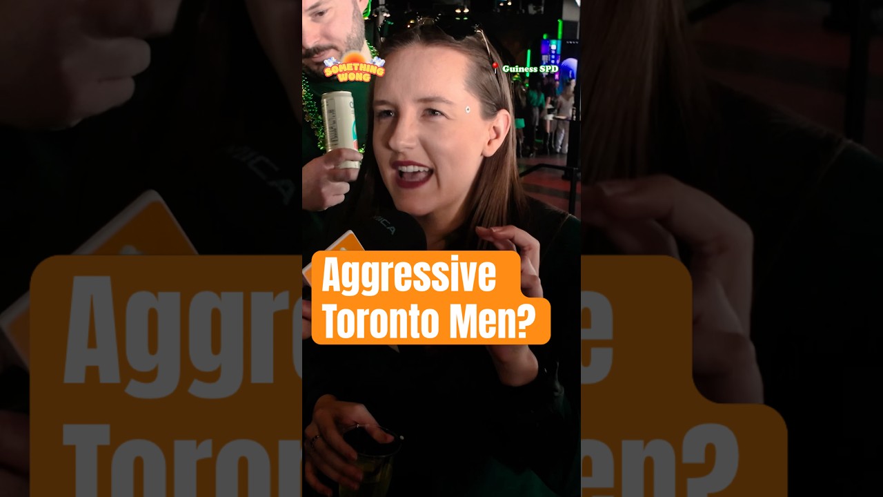 Toronto Men are Aggressive?? 😭😭#somethingwongshow #fyp #toronto #streetinterview #funny