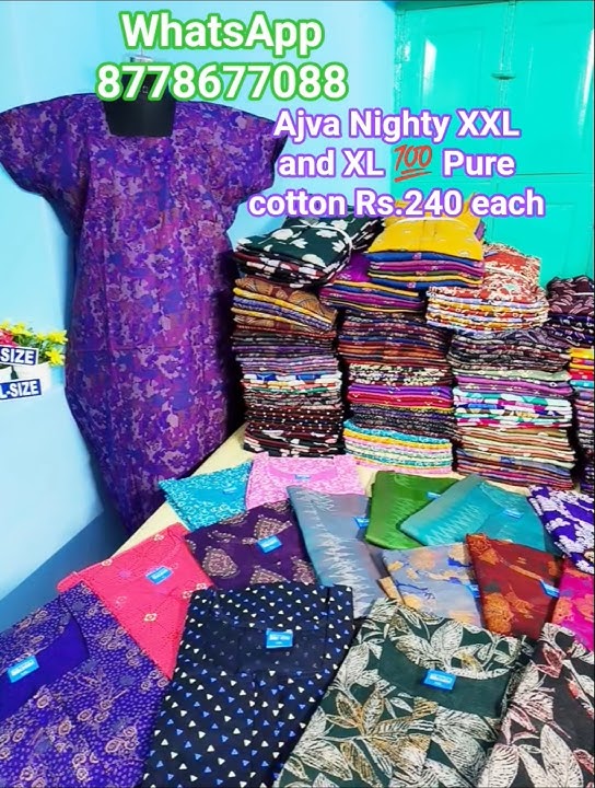 🌹Ajva Nighty XXL and XL 💯 Pure cotton Rs.240 each #shortsfeed #shorts #nightys #online #ajva #ff 🌹