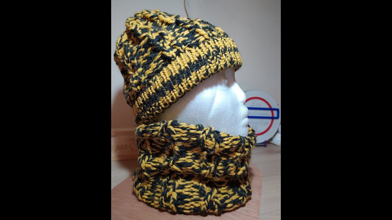 tuto tricotin snood torsadé