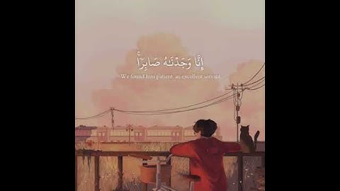 { إِنَّا وَجَدْنَاهُ صَابِرًا نِّعمَ الْعَبْدُ إِنَّهُ أَوَّابٌ }👤القارئ : رعد محمد الكردي