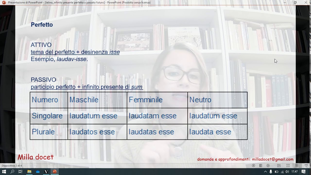latino Infinito Presente Perfetto o passato Futuro e usi - YouTube