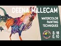 Watercolour painting techniques and tutorial with Deena Millecam I Colour In Your Life
