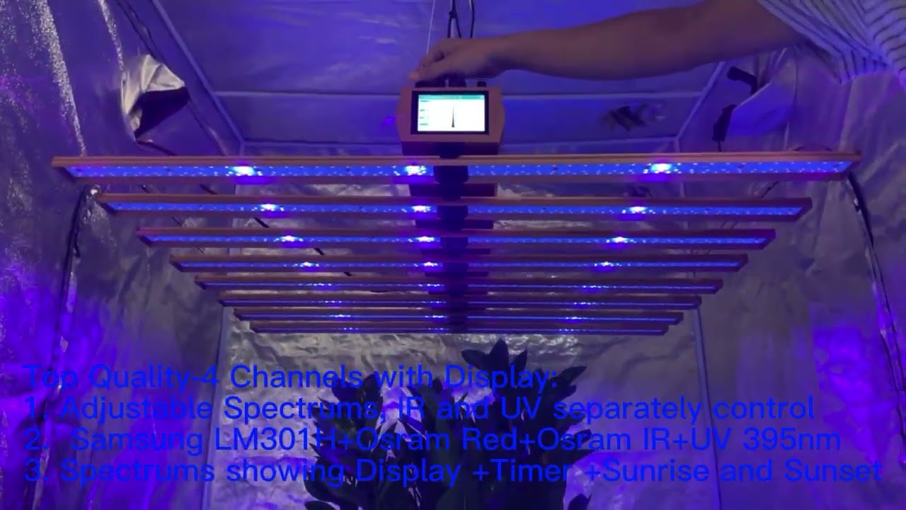 Smart 4 channnels adjustable spectrum Grow Light from Koniea