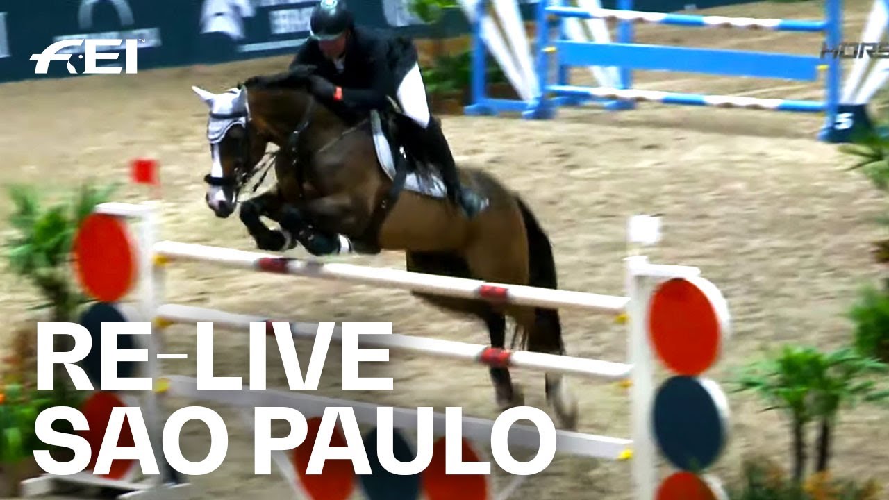 Round 1 live. Fei jumping World Cup рекламные баннеры 2023.