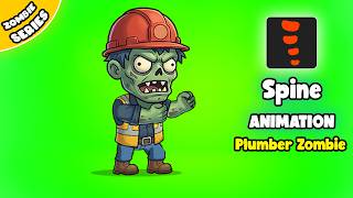 Plumber Zombie || 2D Animated Spine Character (Zombie Series) #2danimation #spine screenshot 5