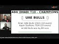 Aspin Stallions vs UAE Bulls | Abu Dhabi T10 League Final Review & Key Moments