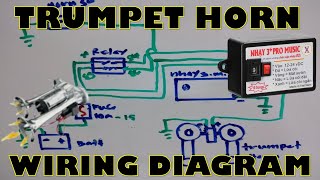 PAANO MAGKABIT NG WIRING SA TRUMPET HORN NG TRUCK AT BUS GAMIT ANG NHAY 3  PRO MUSIC MODULE AT RELAY
