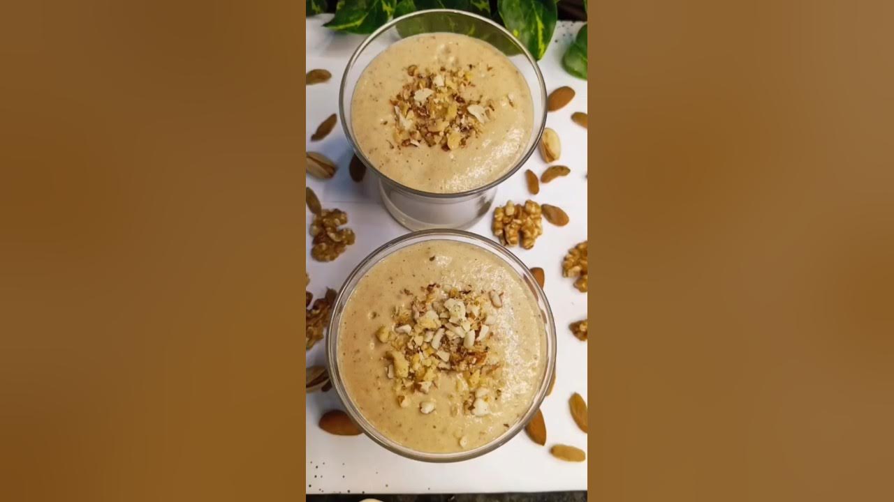 Super healthy dry fruit & banana milkshake recipe Dryfruits pro