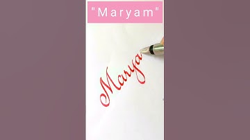 How to write "Maryam" name writing I #calligraphy #cursive #handwriting #shorts  @artofwriting21