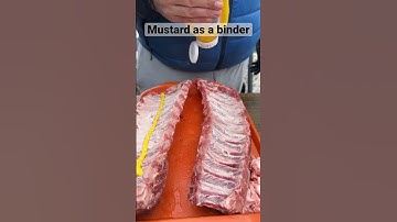 How to Prep Babyback Ribs for the Smoker. Peel membrane. Mustard as a binder. Add rub. #bbqribs