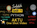 🔥 Python Unit 1 One-Shot | Notes + PYQs | Complete Exam Prep