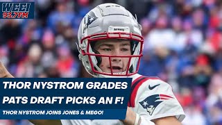 Thor Nystrom gives the #patriots an F for their 2024 #nfl draft picks! #nfldraft #drakemaye #nfl