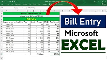Bill entry in MS Excel | Data entry in Excel | MS Excel {Kannada} #ms_excel By Guru9x tutorial video